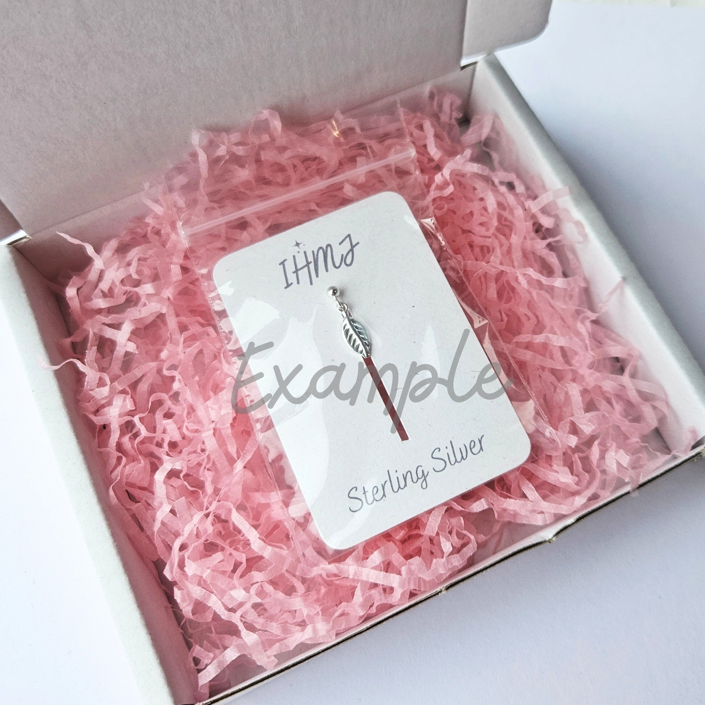 Star Sterling Silver Helix Cartilage Chain Earring.