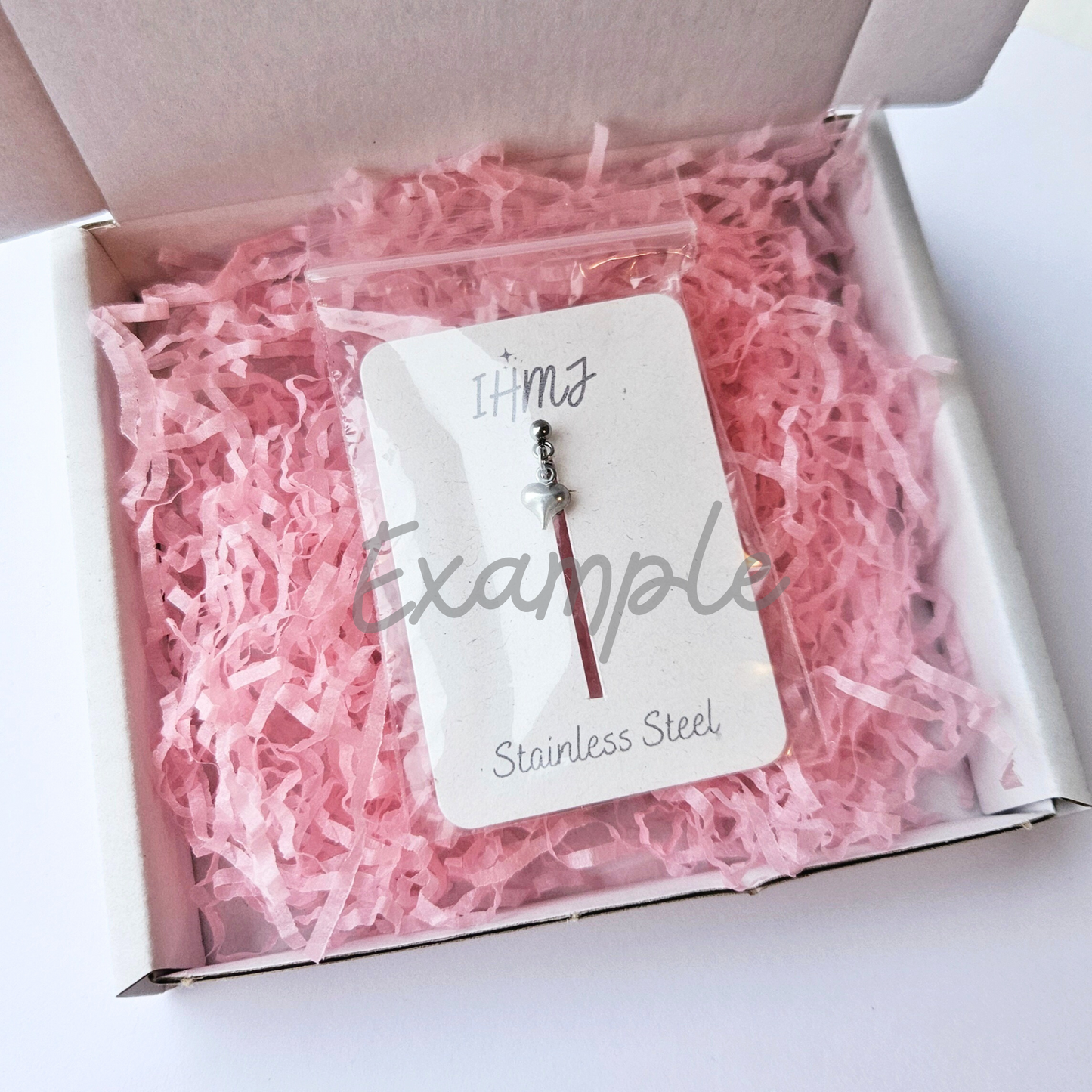 Cat Helix Cartilage Earring. Stainless Steel Double Chain Earring with Cat Charm.