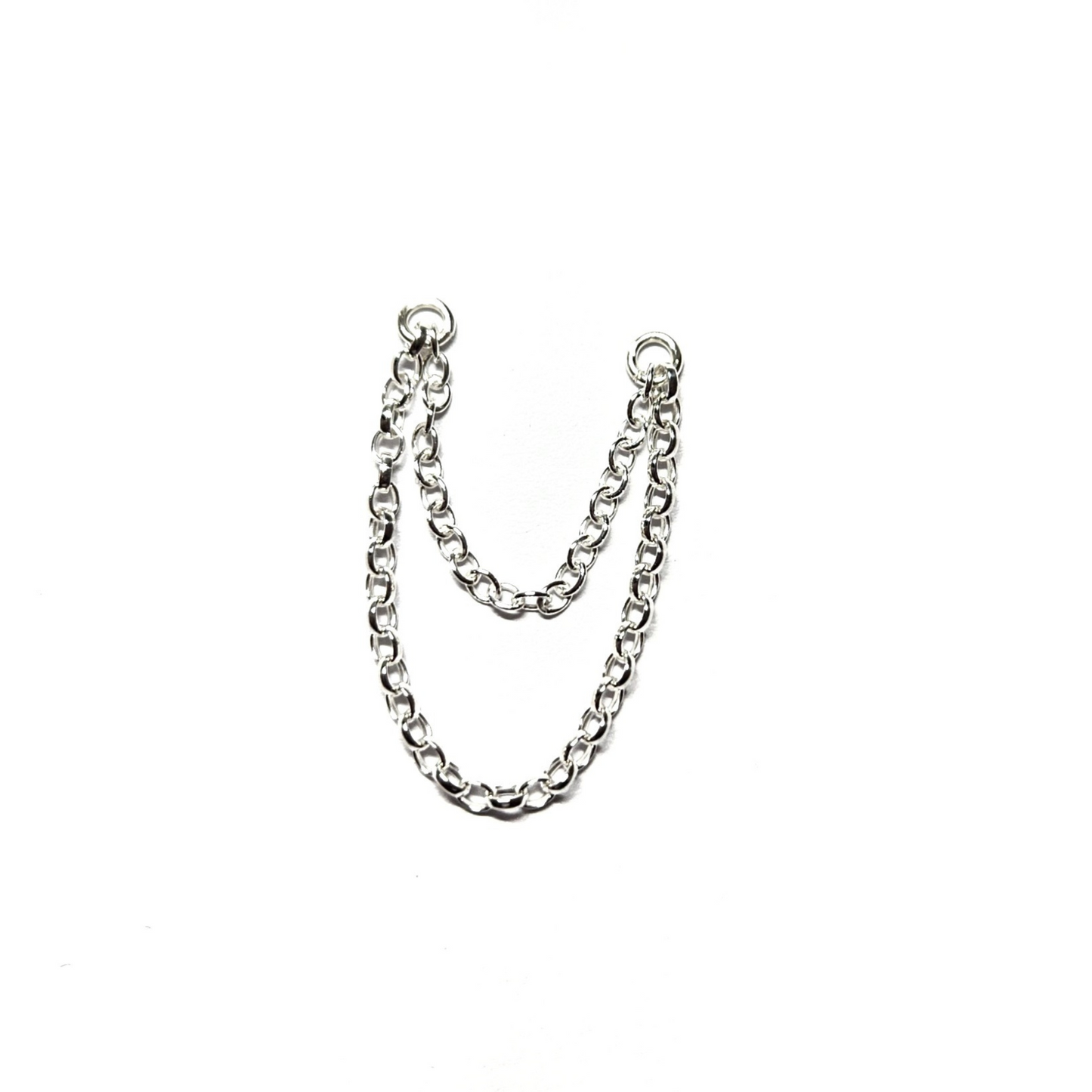 925 Sterling Silver Chain for Helix Cartilage Existing Stud. Ear Chains. Fits 20g 18g Gauge Stud