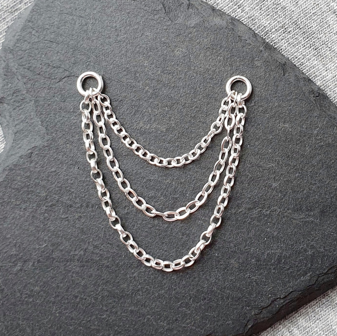 Ear Chains for cartilage helix piercing silver