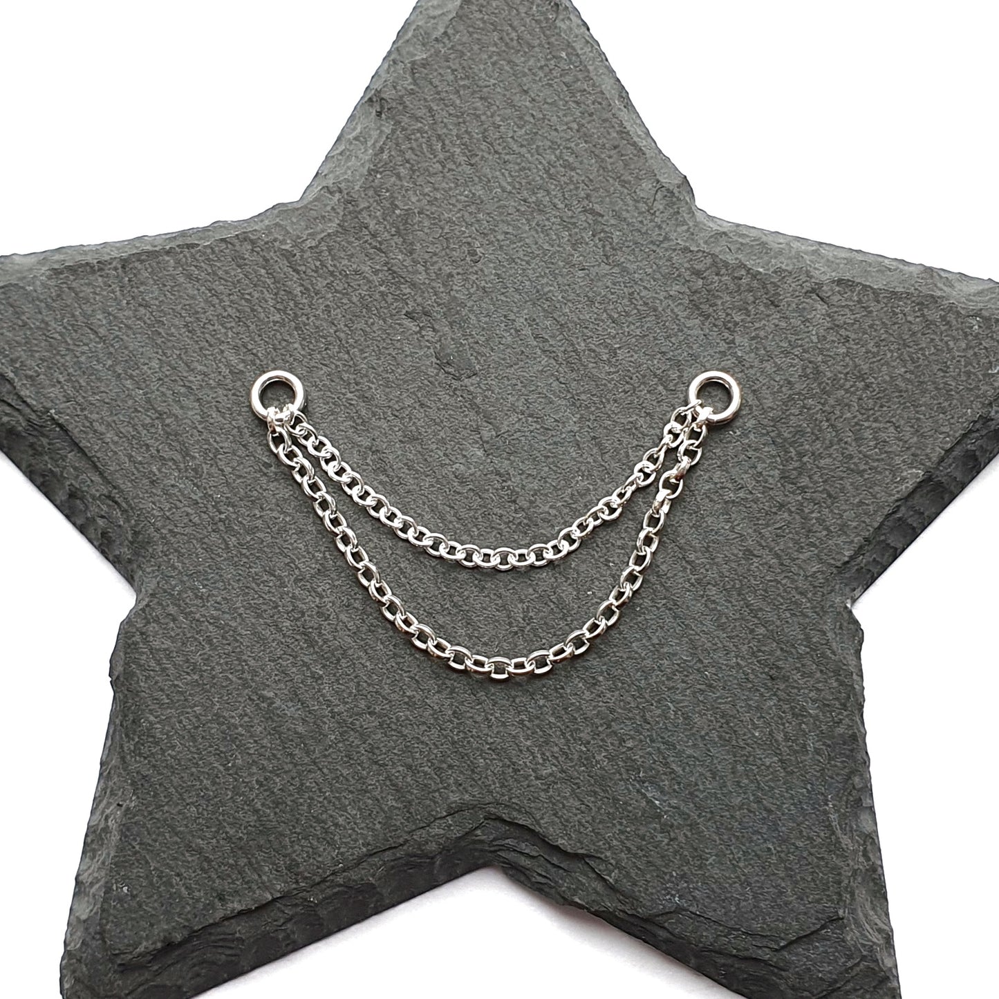 sterling silver helix cartilage ear jacket chain