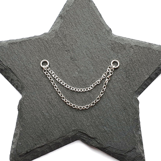 sterling silver helix cartilage ear jacket chain
