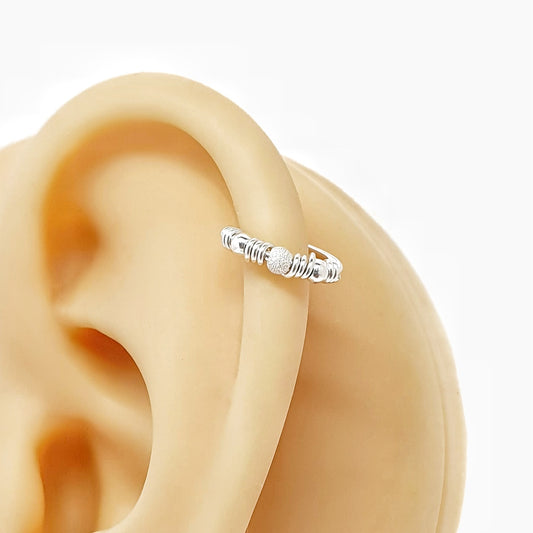 Sterling silver helix hoop 20g