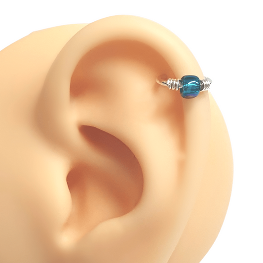 Cartilage hoop ring sterling silver
