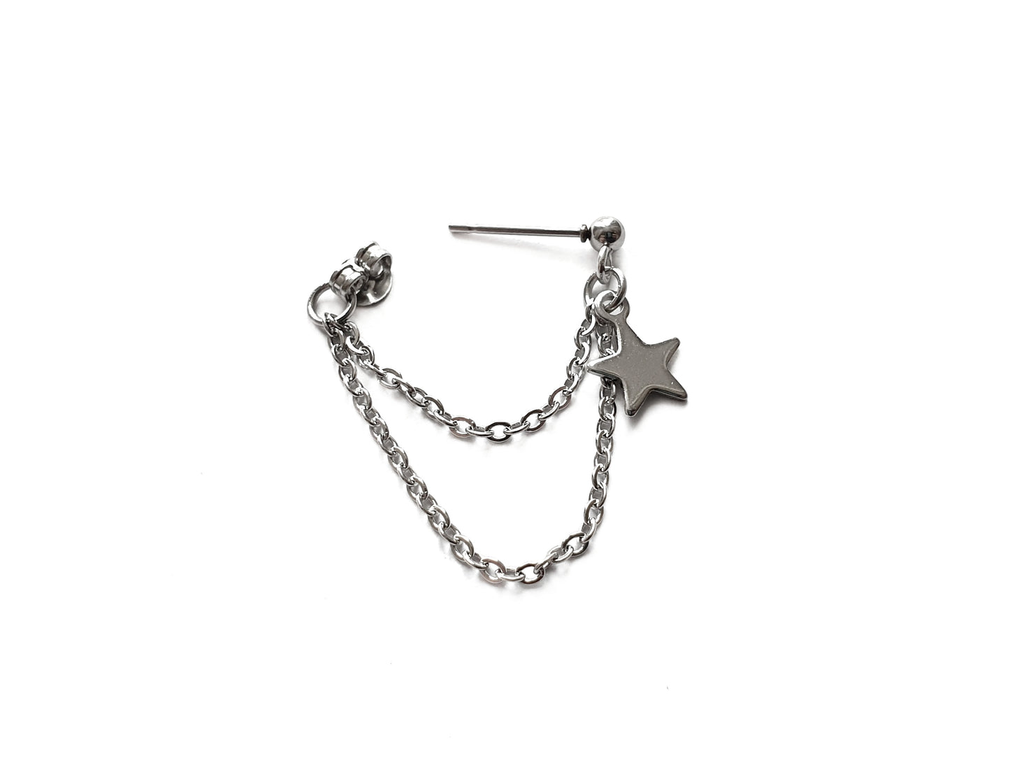 Star Stainless Steel Cartilage Chain Earring
