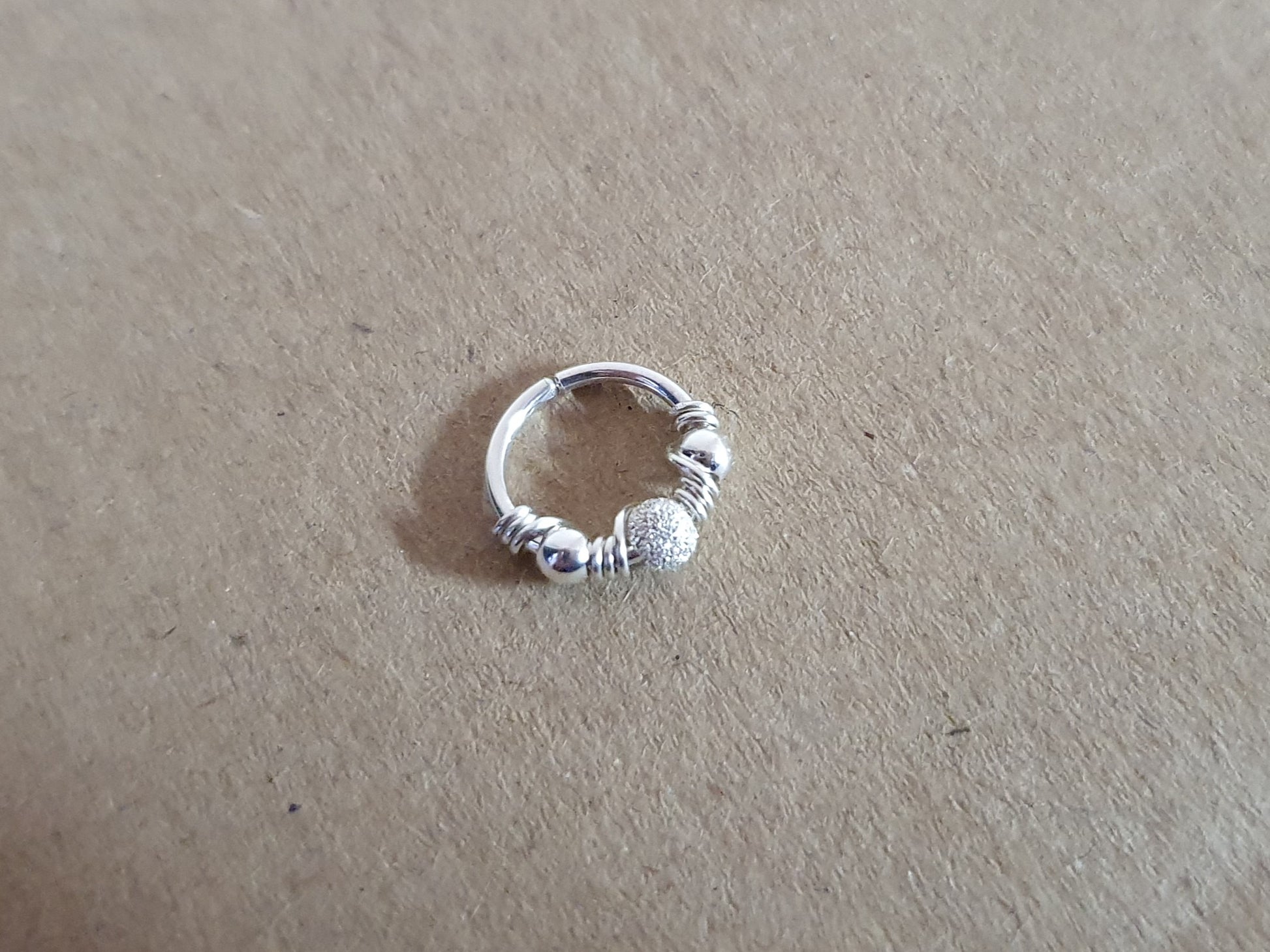 18g sparkly sterling silver cartilage hoop
