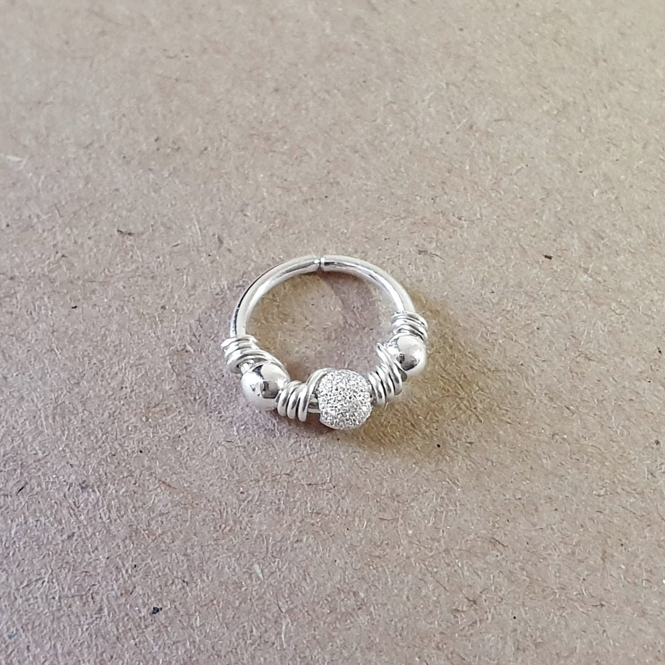 18g sparkly sterling silver cartilage hoop