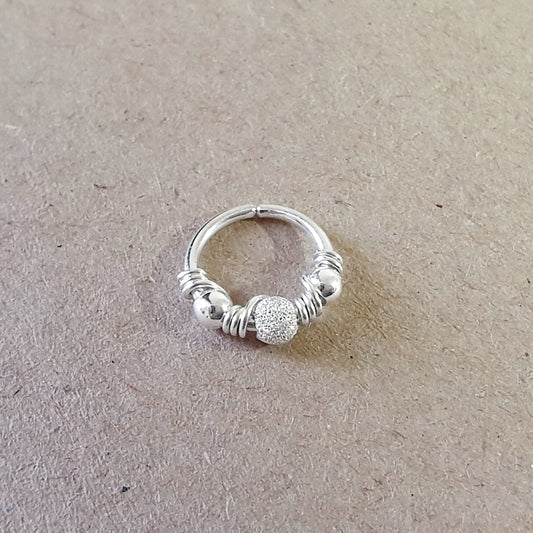 18g sparkly sterling silver cartilage hoop