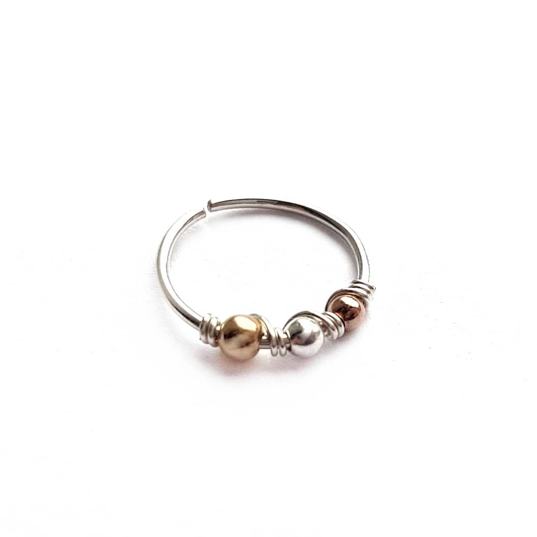 Helix hoop nose ring gold silver