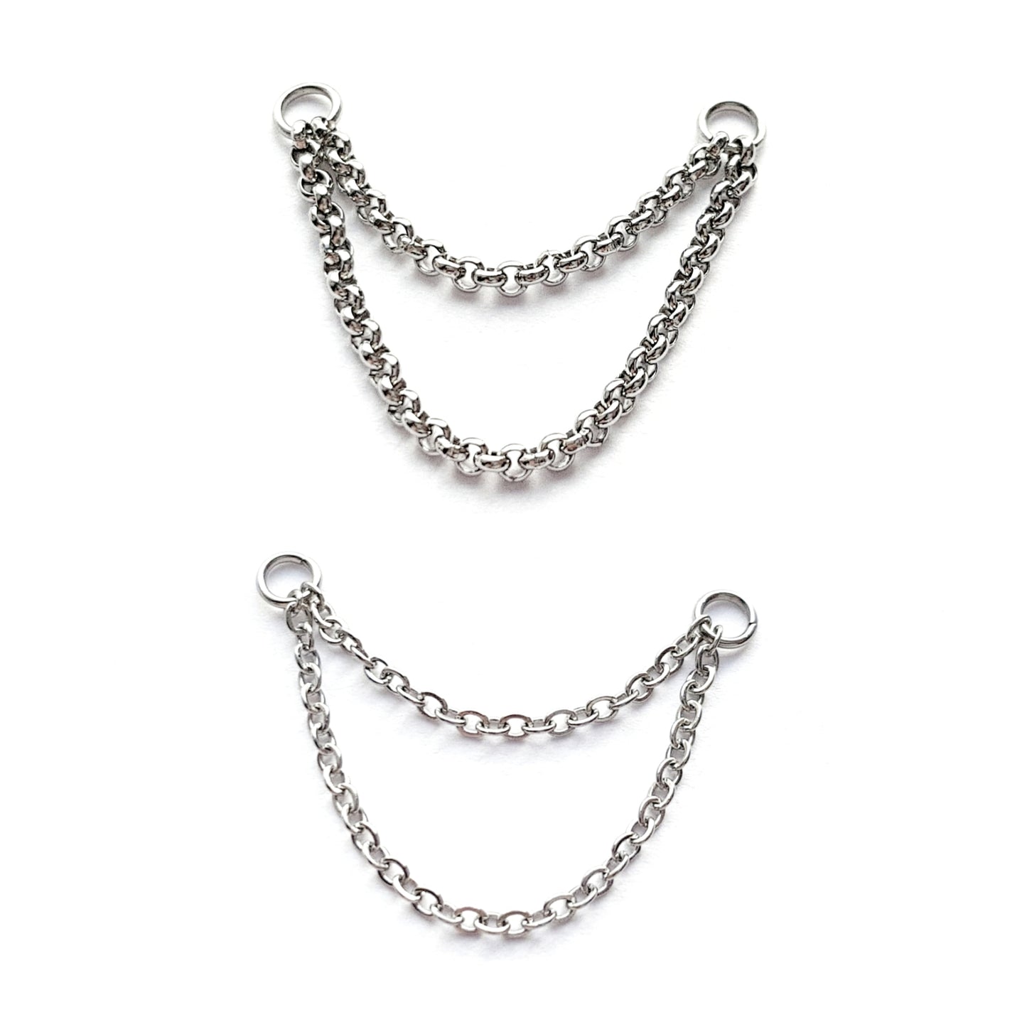 Stainless Steel Chains for Barbell Labret Hoops Ear Chains