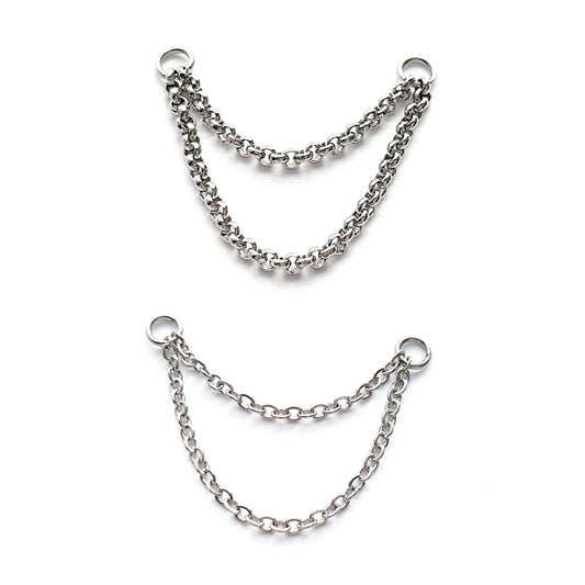 Stainless Steel Chains for Barbell Labret Hoops Ear Chains