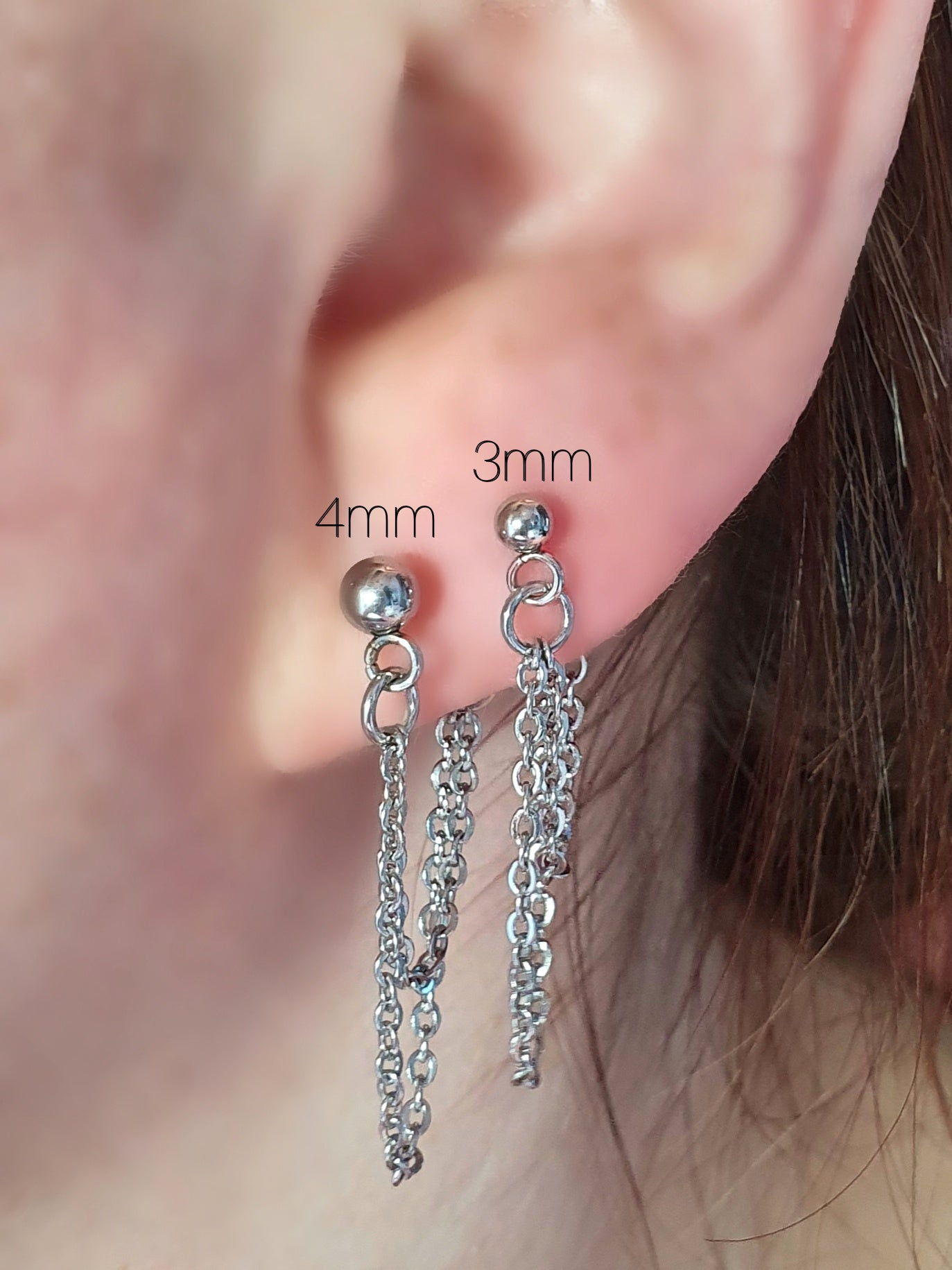 Trace Chain Stainless Steel Helix Cartilage Earring