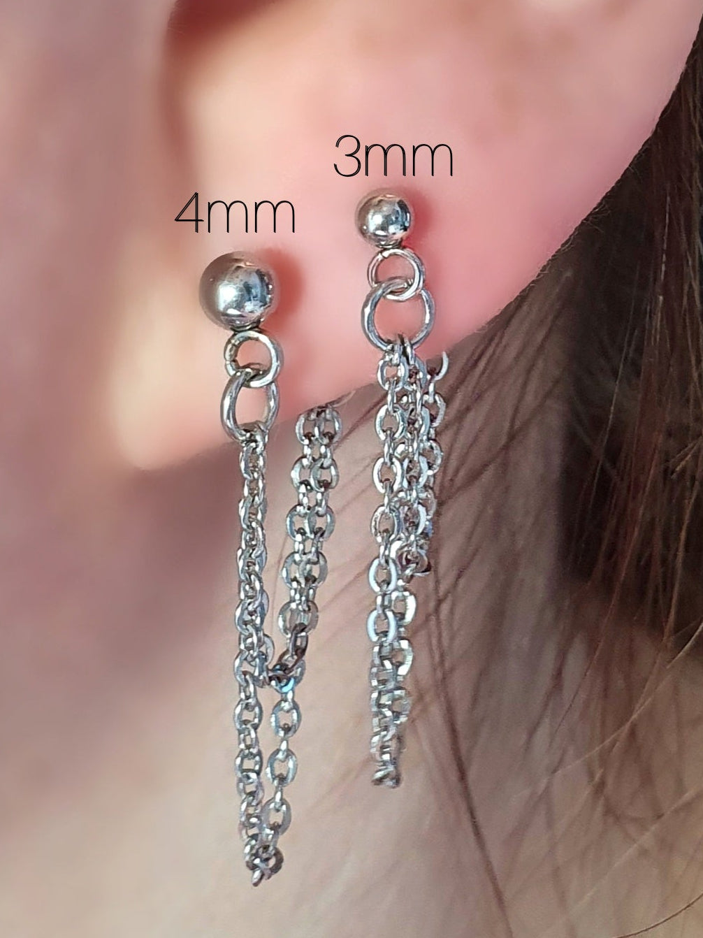 Trace Chain Stainless Steel Helix Cartilage Earring