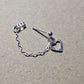 Sterling Silver Hollow Heart Helix Cartilage Earring
