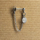 Stainless Steel Flower Cartilage Chain Earring