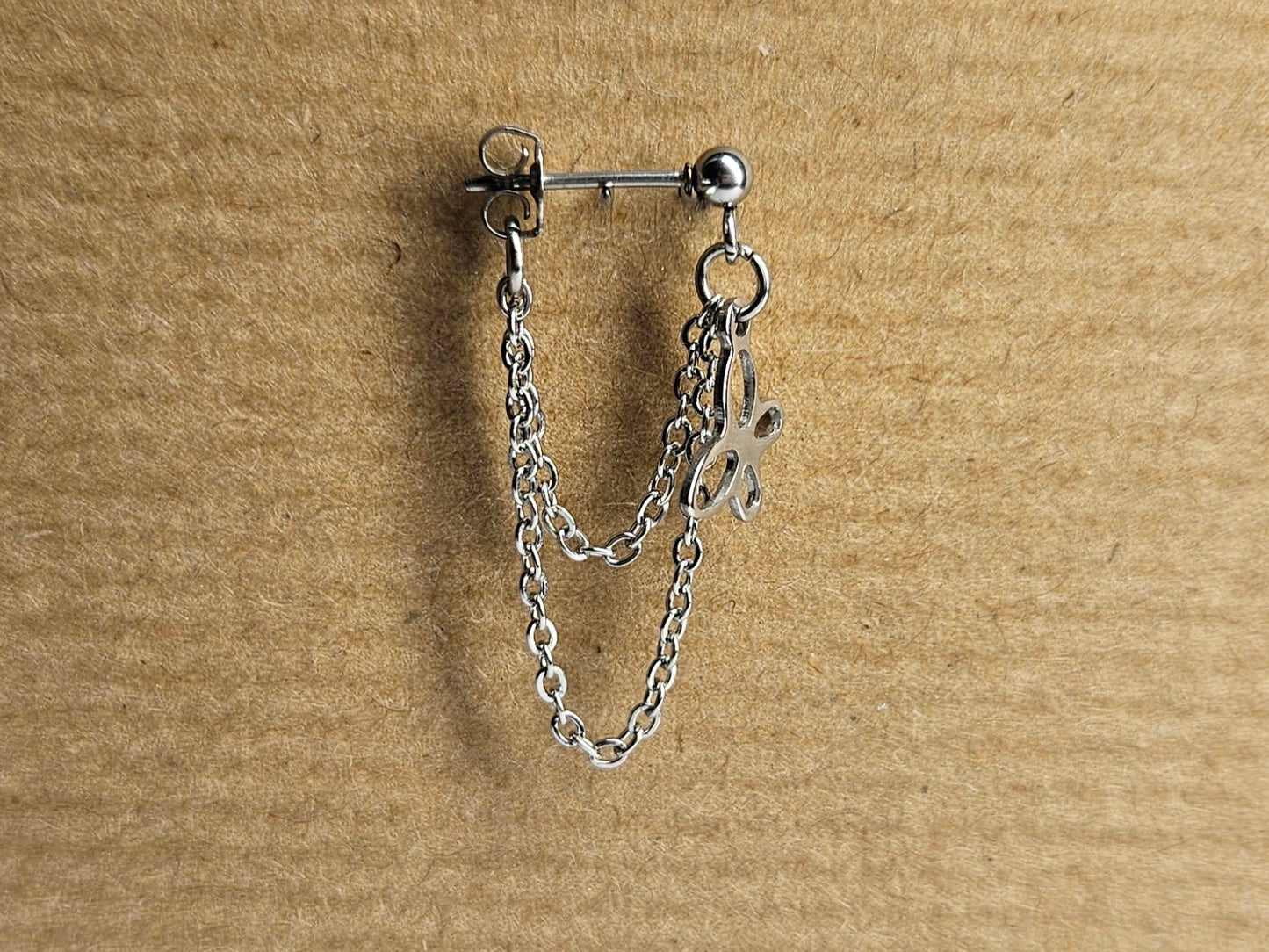 Butterfly Charm Stainless Steel Cartilage Earring