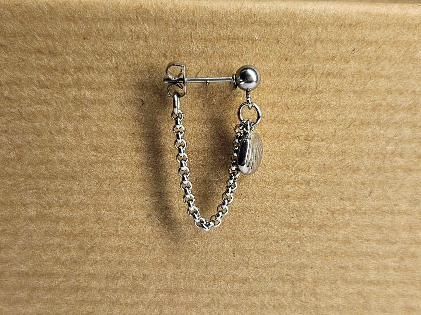 Stainless Steel Shell Cartilage Chain Earring
