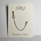 Helix to Lobe Piercing Chain Earring with Hollow Star Charm. Stainless Steel