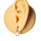 Stainless Steel Star Dangly Stud Earrings