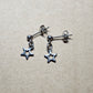 Stainless Steel Hollow Star Dangly Stud Earrings