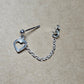 Sterling Silver Hollow Heart Helix Cartilage Earring