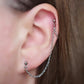 stainless steel helix cartilage to lobe chain earring