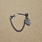 Stainless Steel Heart CZ Cartilage Chain Earring