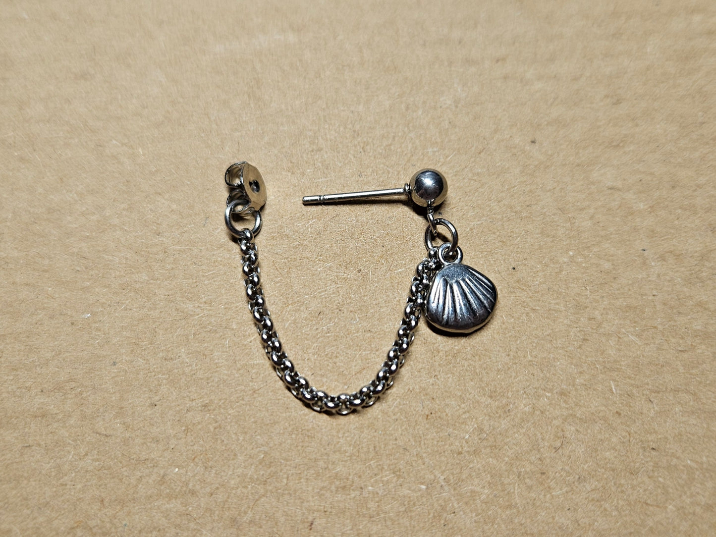 Stainless Steel Shell Cartilage Chain Earring