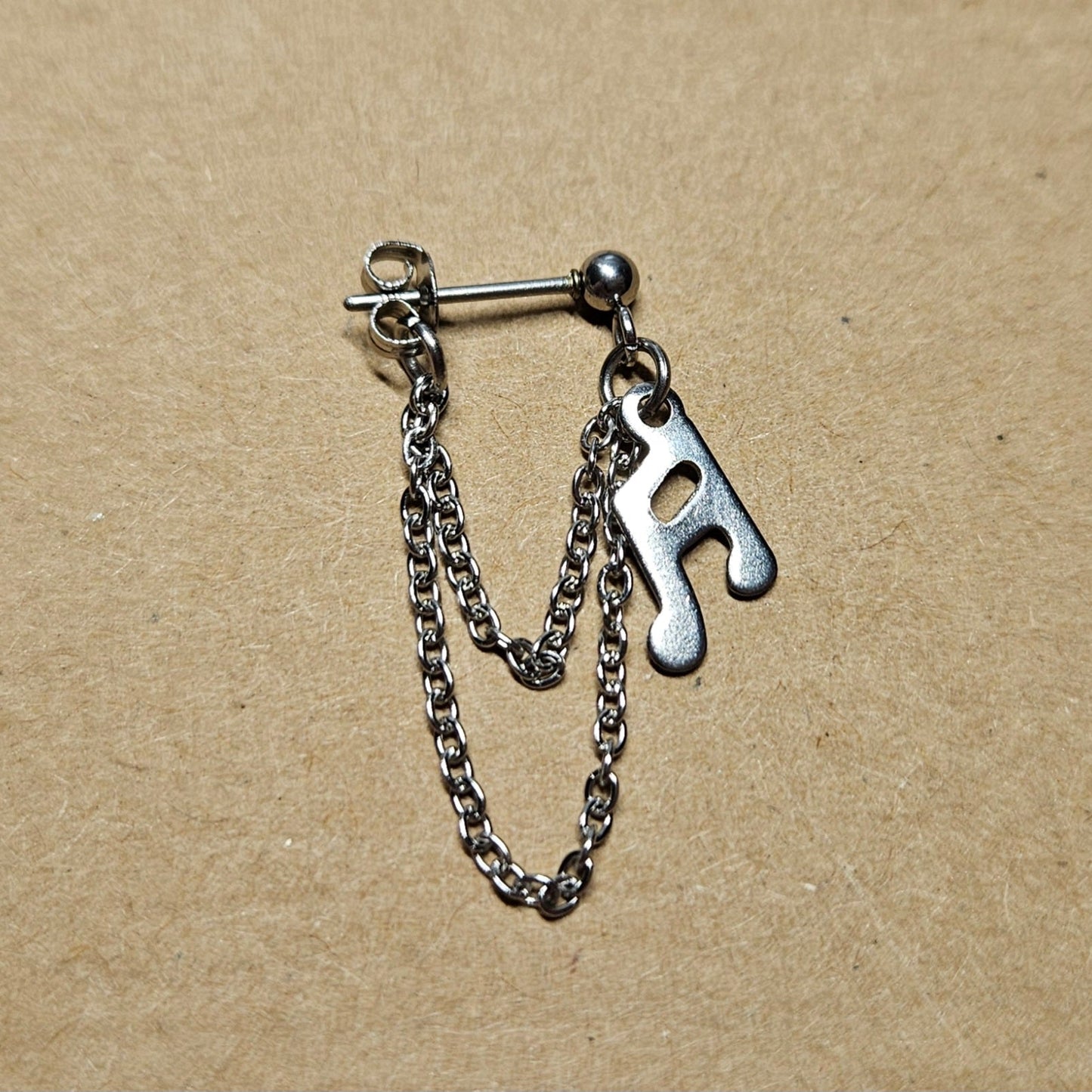 Musical Note Charm Stainless Steel Cartilage Earring