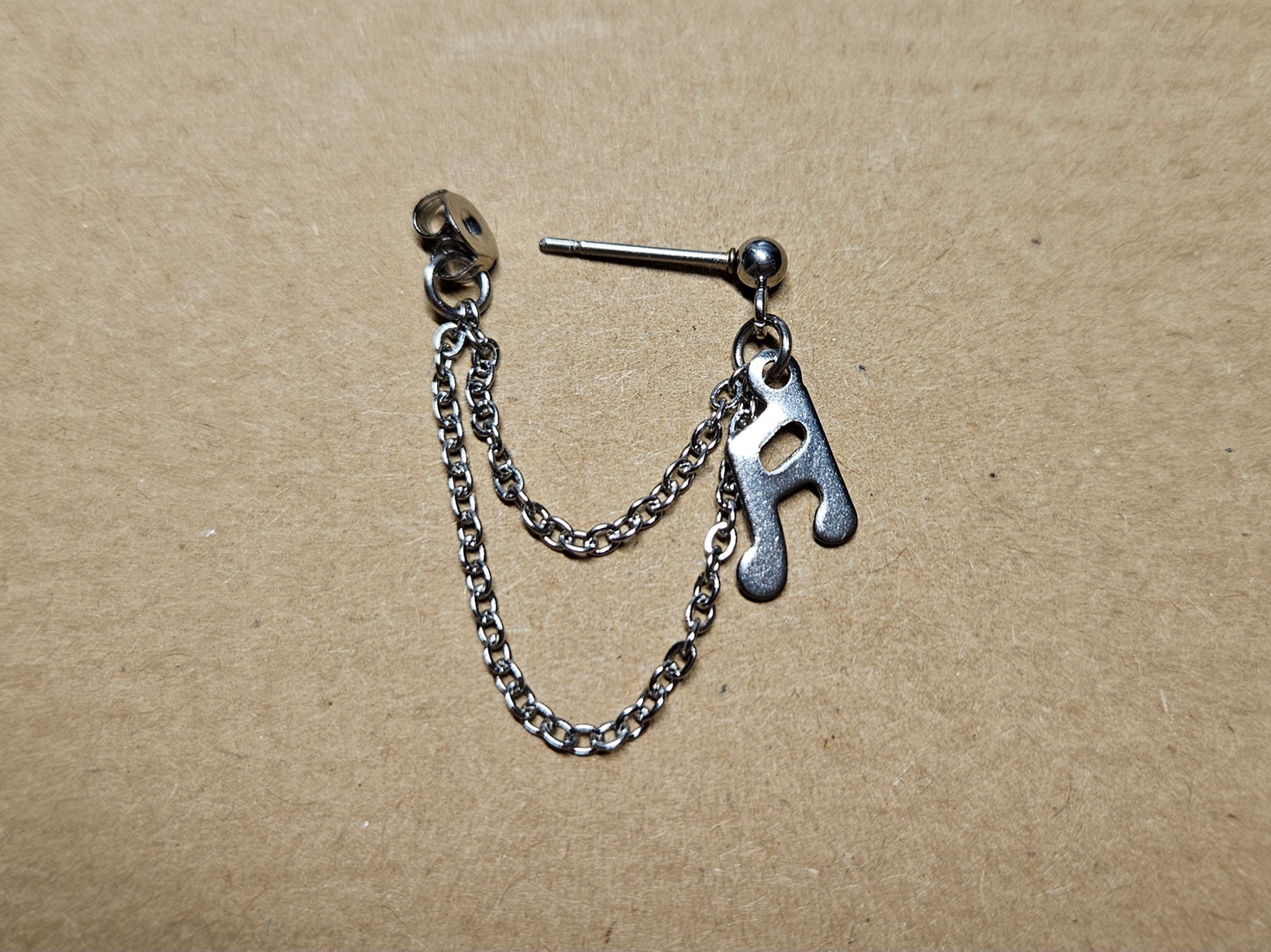 Musical Note Charm Stainless Steel Cartilage Earring
