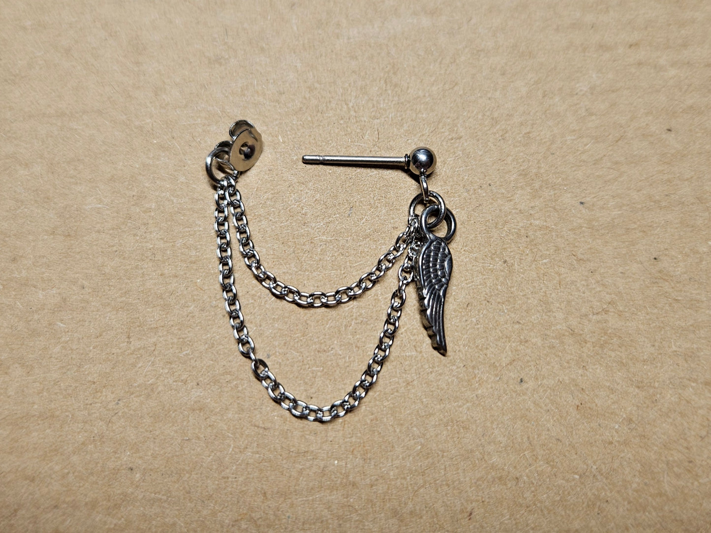 Angel Wing Charm Stainless Steel Cartilage Earring