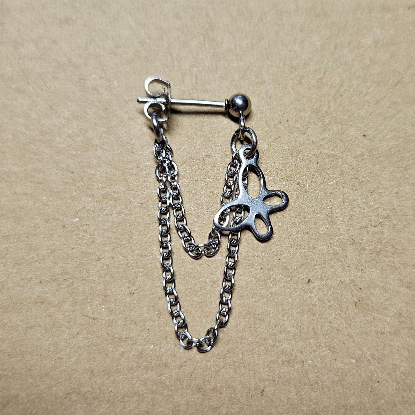 Butterfly Charm Stainless Steel Cartilage Earring