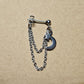 Moon and Star Charm Stainless Steel Cartilage Earring