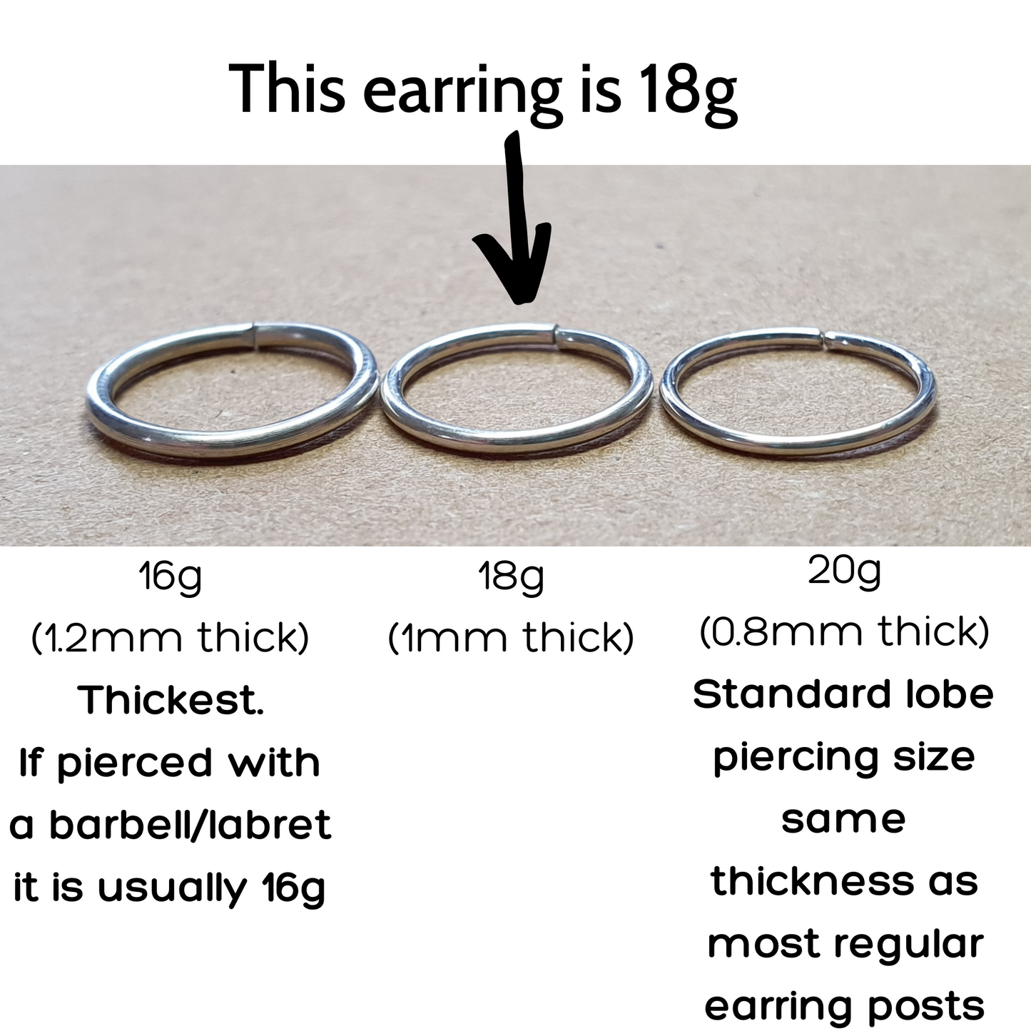 Disco Bead Sterling Silver Cartilage Seamless Hoop Earring. 8mm Inside Diameter