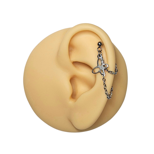 Butterfly Charm Stainless Steel Cartilage Earring