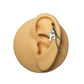 Music Note Charm Stainless Steel Cartilage Earring