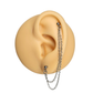 Stainless Steel Double Chain Helix Cartilage to Lobe Earring