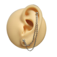 Helix to Lobe Piercing Double Chain Only. Stainless Steel