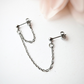 stainless steel helix to lobe chain earring