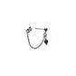 Amethyst stainless steel chain earring