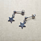 Stainless Steel Star Dangly Stud Earrings