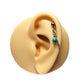 Turquoise stainless steel chain earring