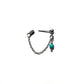 Turquoise stainless steel chain earring