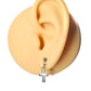 Stainless Steel Cross Dangly Stud Earrings