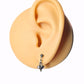 Stainless Steel Heart Dangly Stud Earrings