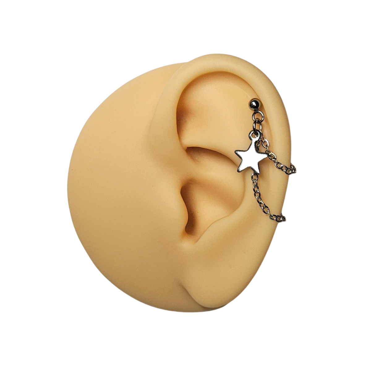 Star Stainless Steel Cartilage Chain Earring