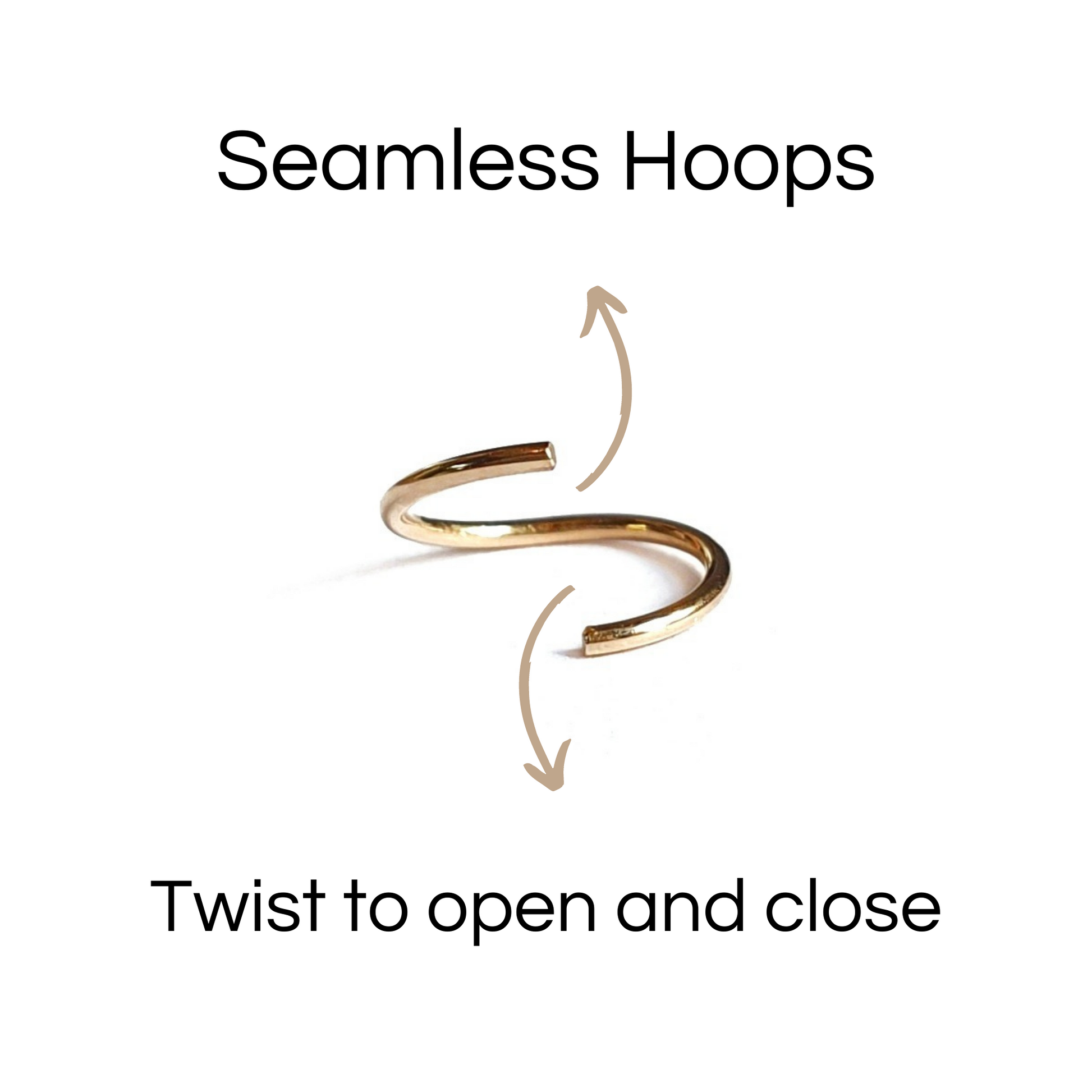 Seamless hoop in gold