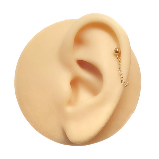 Single Chain 14k Gold Filled Earring