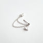Helix Cartilage Bee Chain Earring. 925 Sterling Silver