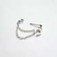 Sterling silver horseshoe helix cartilage chain earring